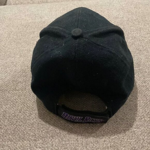 Tampa Bay Devil Rays Official MLB Vintage 90s Black Hat One-Size Baseball Cap - Picture 2 of 5